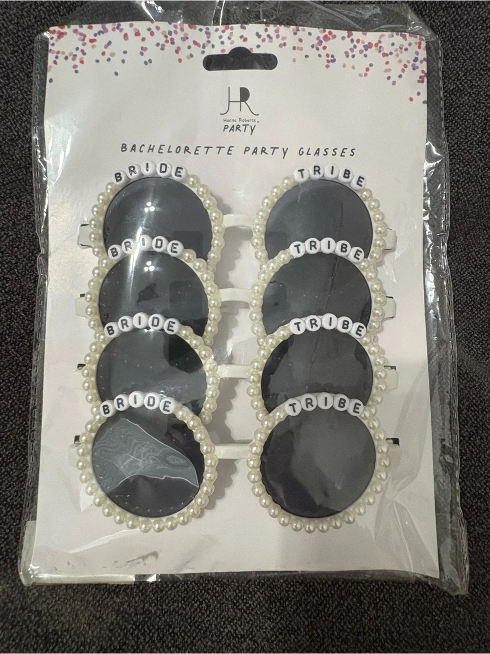 HR PARTY Bachelorette Pearl 'Bride' & 'Tribe' Sunglasses Set